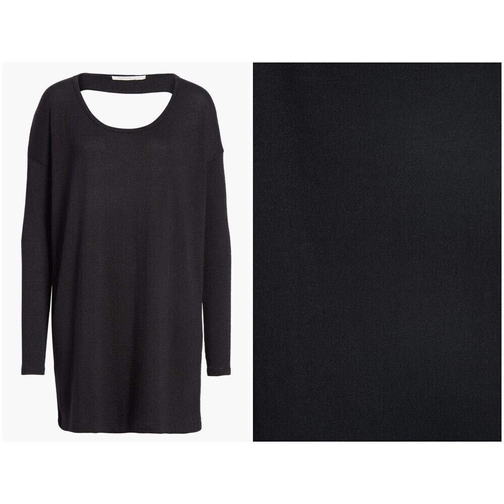 Rag & Bone Women's Long Sleeve Knit Cutout Back Tunic Dress In Black Size S - Picture 13 of 13